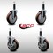 Service Caster 5'' SS Maroon Poly Wheel Swivel 1'' Expanding Stem Caster Set 2 Brakes, 4PK SCC-SSEX20S514-PPUB-MRN-2-TLB-2-1 - alternate 5